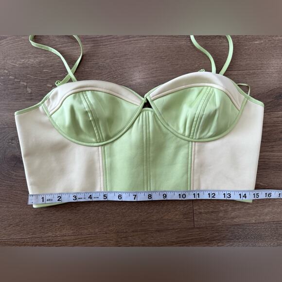 NWT Finders Keepers Tiana Corset Top Lime And Cream Size 8 (AU/UK 12) Large - Picture 10 of 14